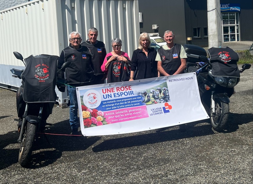 Gers : une rose en échange d’un don pour la Ligue contre le cancer, de nombreux motards mobilisés ce week-end dans plusieurs communes du département