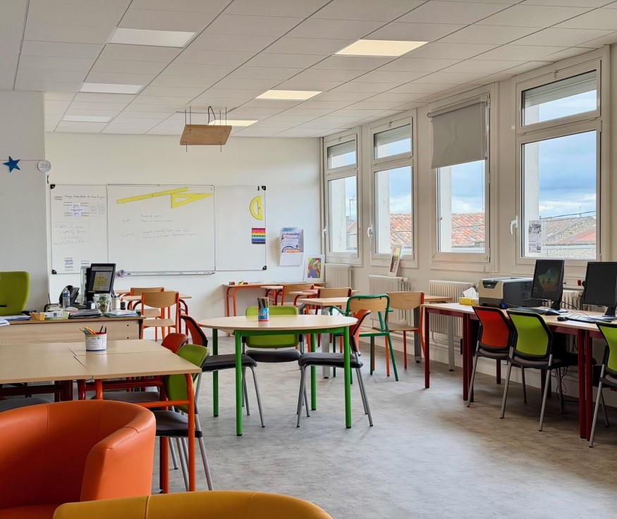 Fleurance : après l’incendie, le chantier de réhabilitation du collège avance, vers une fin des travaux cet été