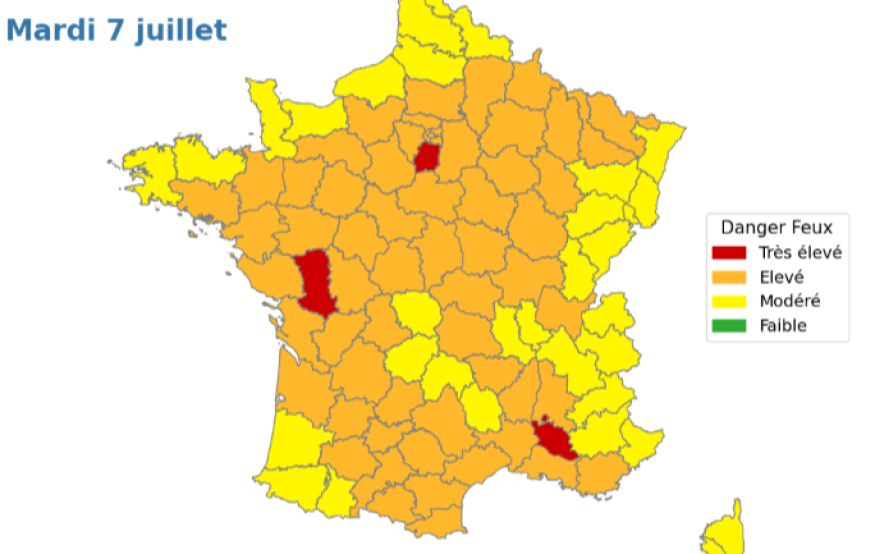 Risque élevé de feux de forêt dans le Sud-Ouest - Passage en vigilance orange