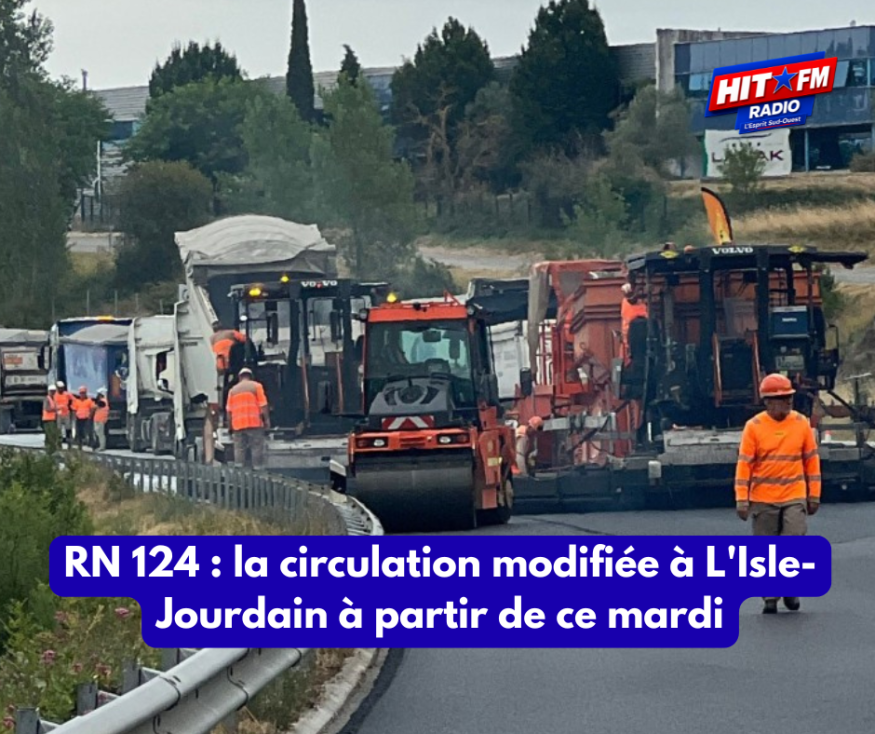 RN 124 : la circulation modifiée à L'Isle-Jourdain à partir de ce mardi