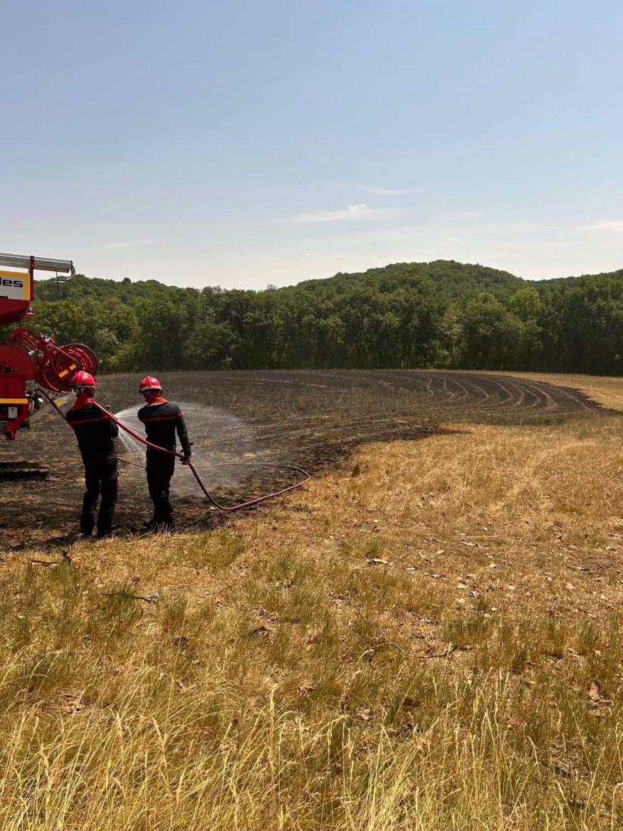 Gers : les sapeurs-pompiers mobilisés pour plusieurs feux de chaume sur le département